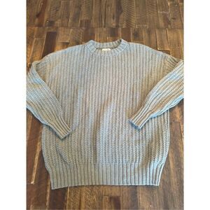 American Eagle oversized chunky knit sweater size small green cable knit
